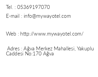 Ava My Way Butik Otel iletiim bilgileri